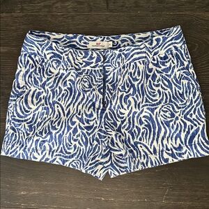 Vineyard Vines Zebra Print Blue and White Shorts